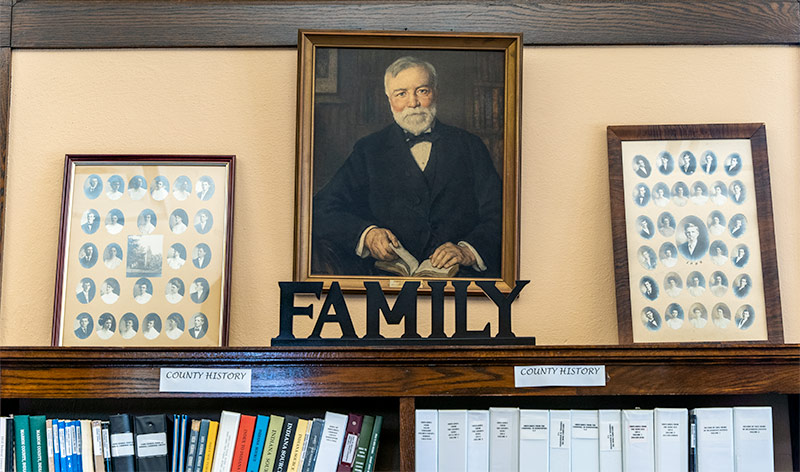 Genealogy Department at LaGrange County Library in LaGrange, Indiana